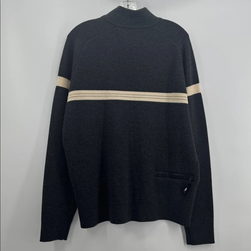 VTG POLO RALPH LAUREN SPORT RLX Technical Ski SWEATER, 100% Wool Dk Gray Large - Picture 5 of 11